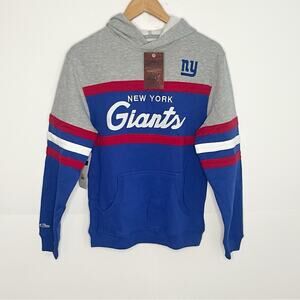 Mitchell & Ness Boys New York Giants Hooded Sweatshirt Size Large (14/16)